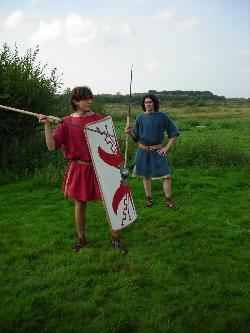 Lepidus und Caius beim üben 